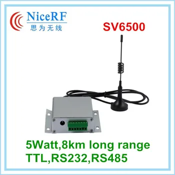 2sets/lot 8 km ultra long range 433MHz | 470MHz transmițător RF modul receptor kit (SV6500 + fraier antena + usb bridge bord)